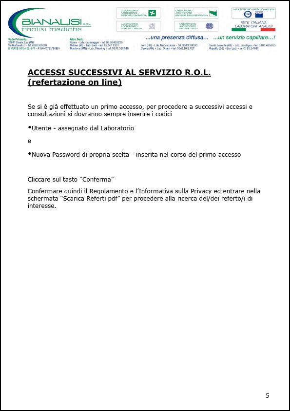 bianalisi istruzioni 5